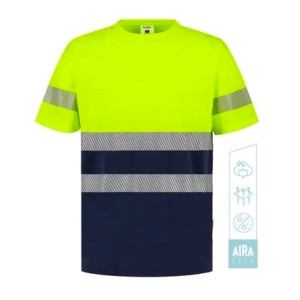 T-SHIRT M/CURTA AMARELO AV/AZUL MARINHO GLAM HV